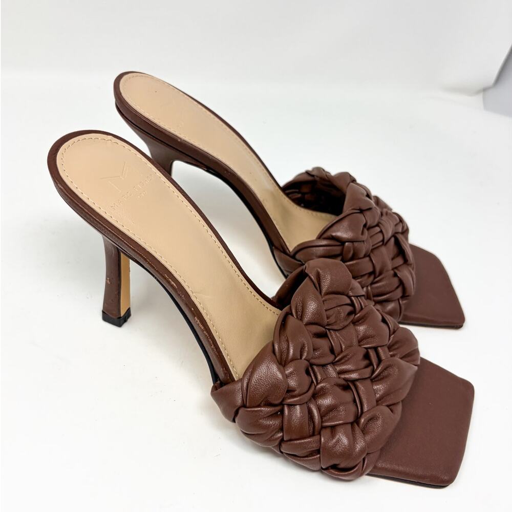 NWOT Marc Fisher Women's Draya Braided Mule Sandals Brown Size 7.5 - Picture 6 of 14
